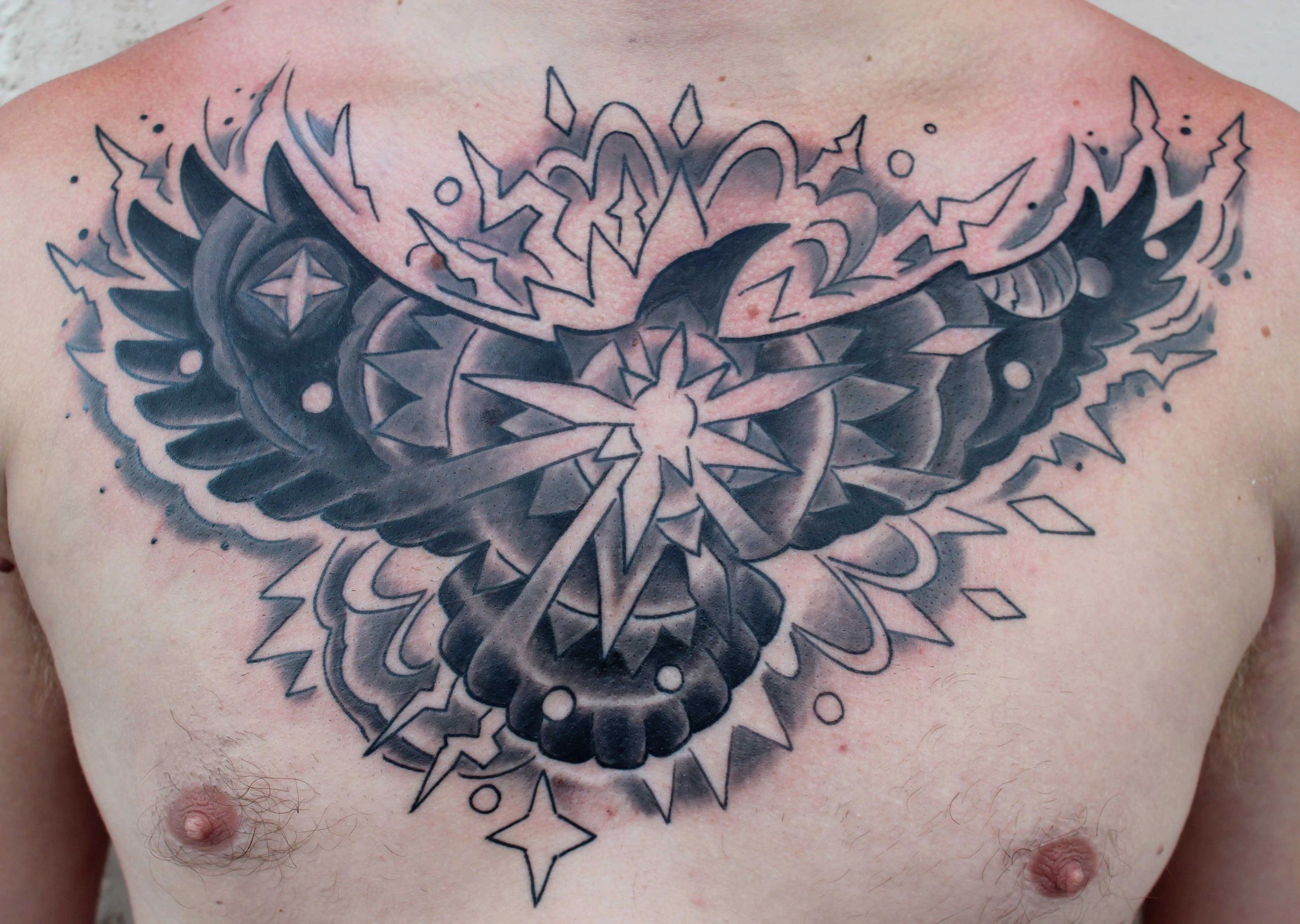 raven tattoo  bird tattoo  energy tattoo