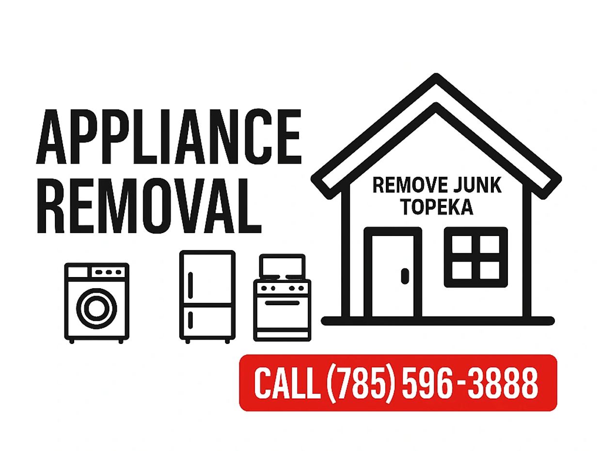 Fast appliance removal in Topeka. We haul fridges, washers, dryers, stoves & more. Call today.
