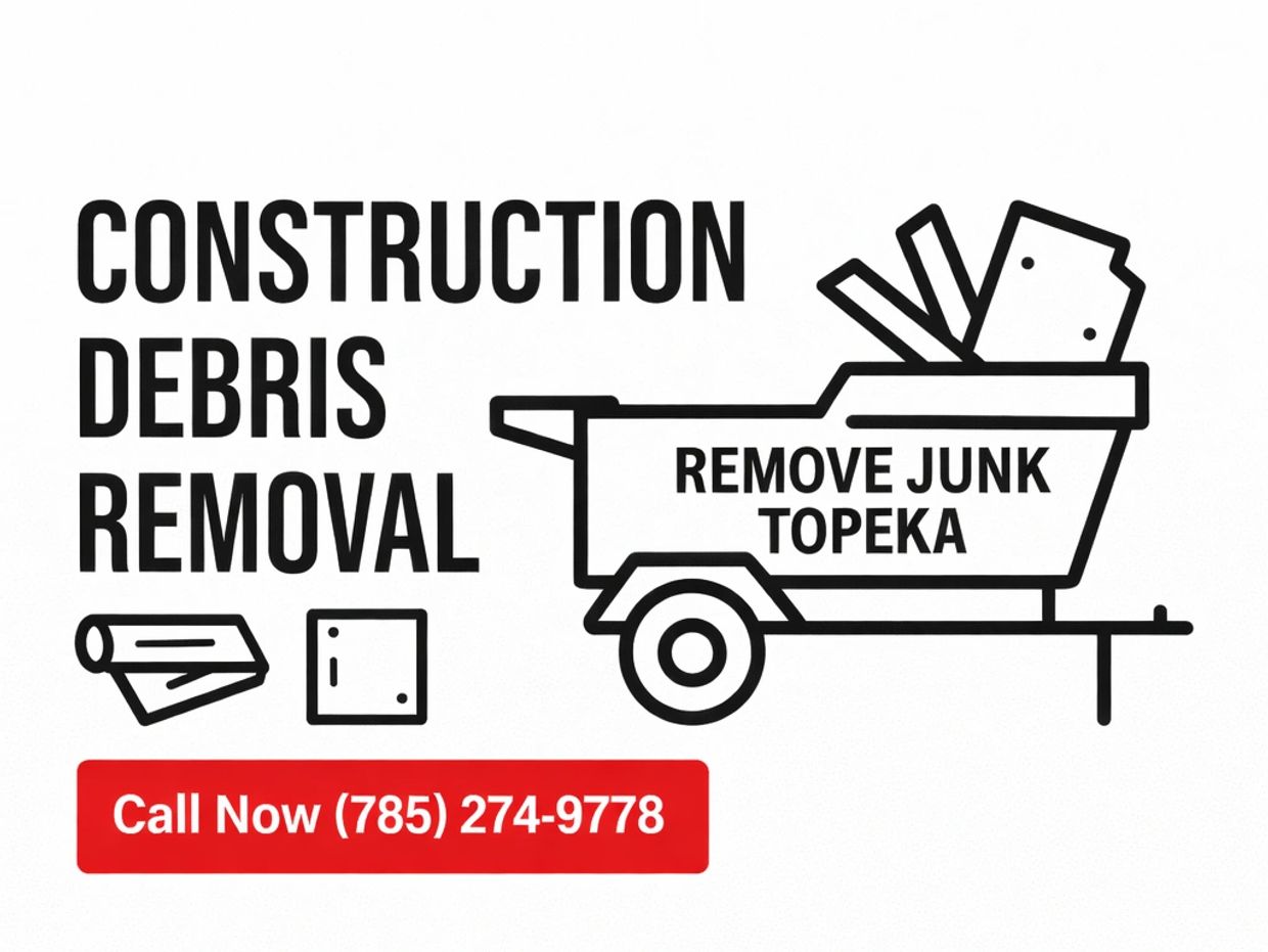 Construction Debris Removal in Topeka | Fast Cleanup & Hauling | We Remove Junk (785) 274-9778