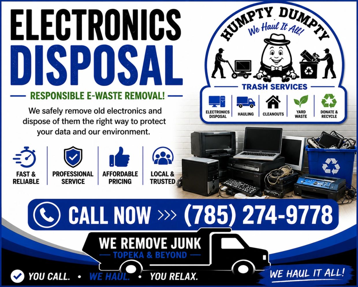 Electronics Disposal | Humpty Dumpty Trash Services | Topeka, KS