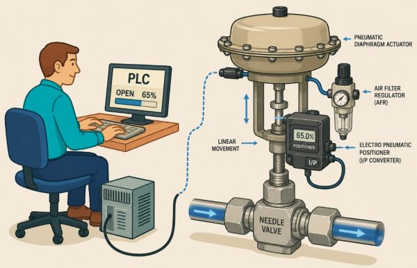 4-20ma needle valve,micro flow control valve gas,automated needle valve,modulating needle valve, pro