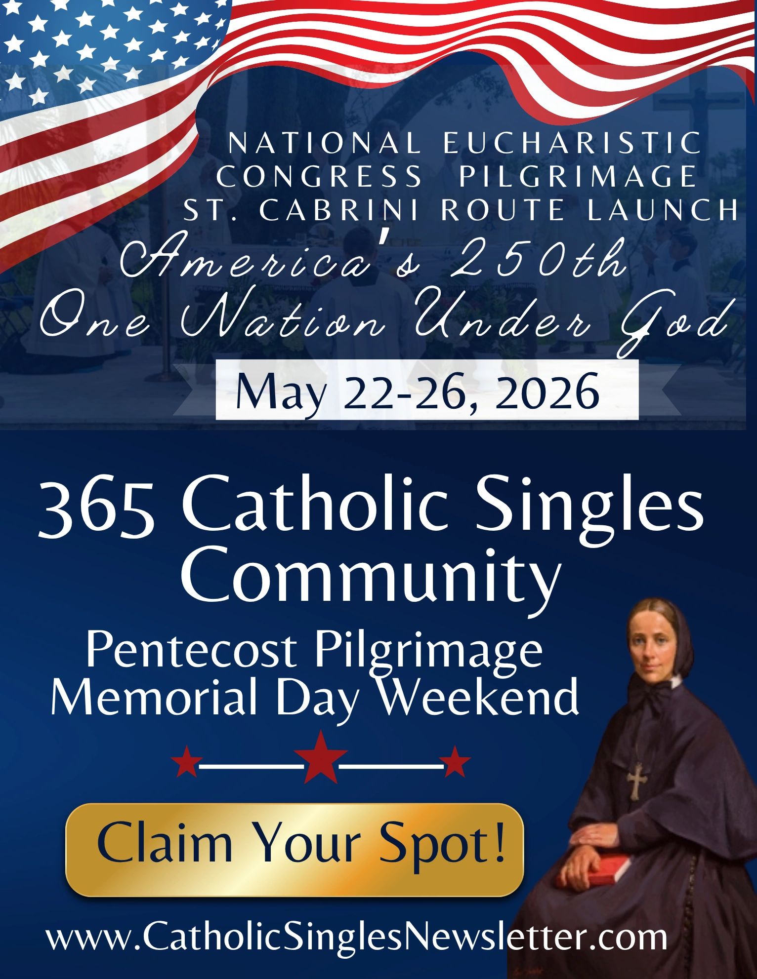 St. Cabrini Route launch of the National Eucharistic Pilgrimage in St. Augustine, FL. Register now!