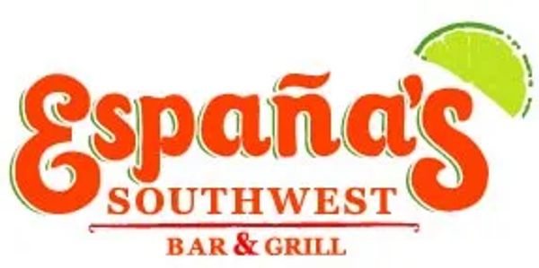 Logo of España's Southwest Bar &amp; Grill with a lime wedge graphic.
