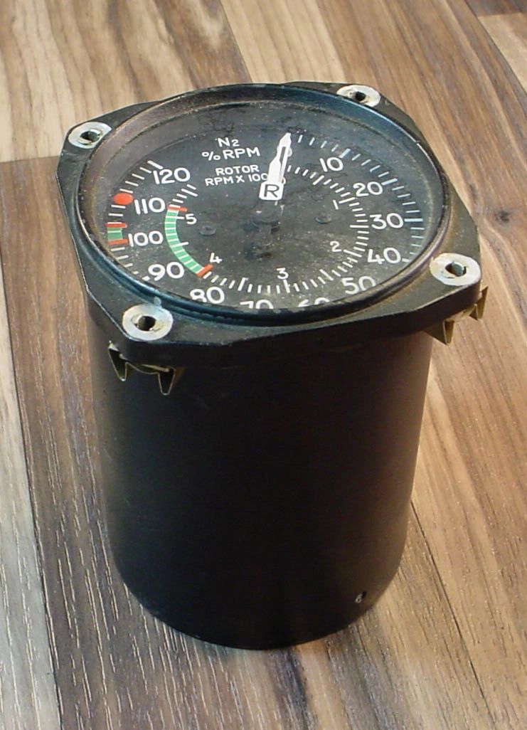 WWII US MILITARY HELICOPTER ROTOR RPM GUAGE, Item 3529