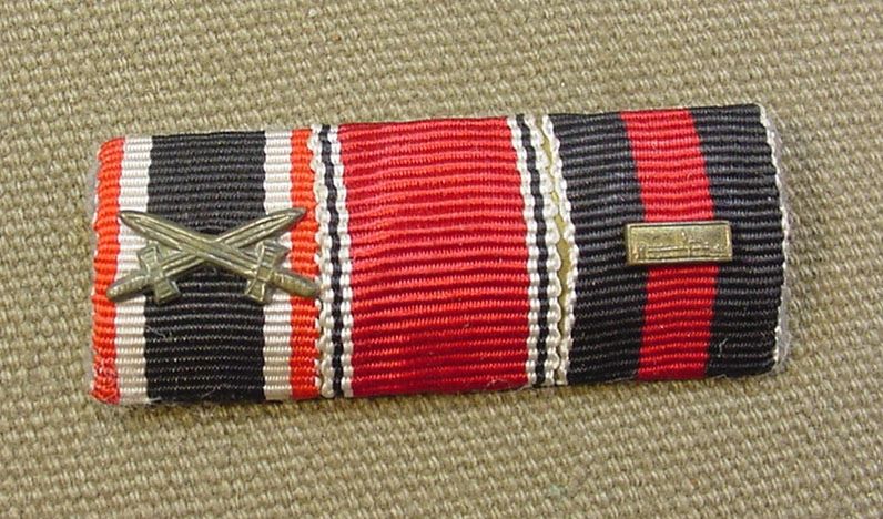 WWII GERMAN 3 PLACE RIBBON BAR: WAR MERIT CROSS WITH SWORDS, AUSTRIAN ...