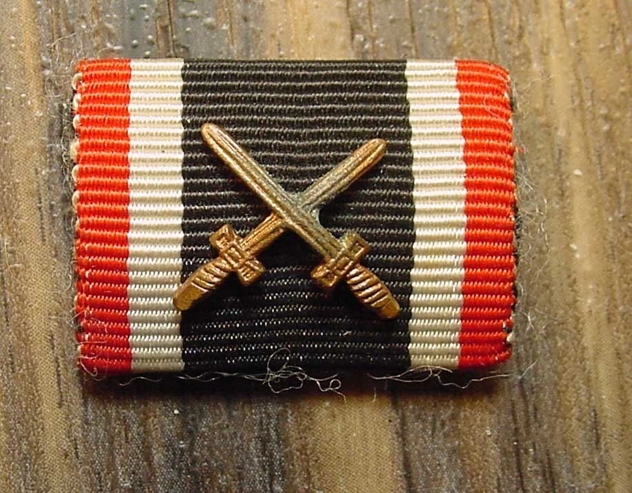 WWII GERMAN WAR MERIT CROSS WITH SWORDS RIBBON BAR, Item #1851
