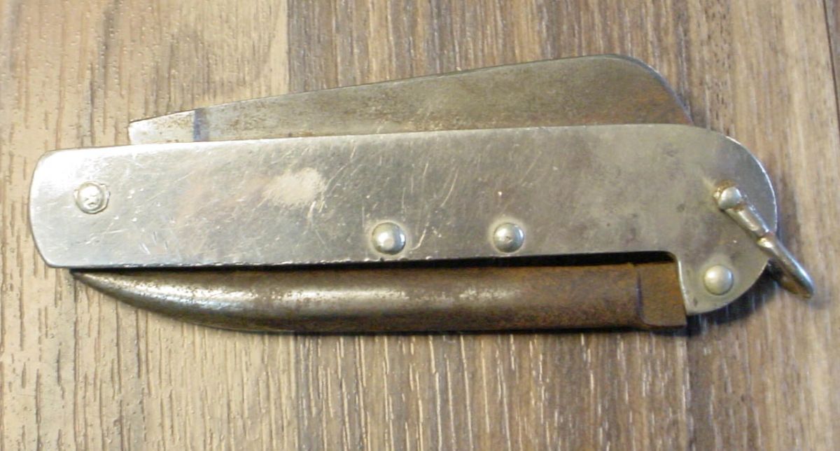 Navy Rope Knife SOLD - WWII BRITISH ROYAL NAVY FOLDING KNIFE WITH MARLIN SPIKE, Item #4010