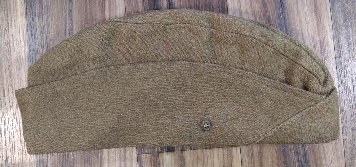 WWI U.S. AEF MEDICAL OFFICERS OVERSEAS CAP WITH CHIN STRAP RIVETS, Item