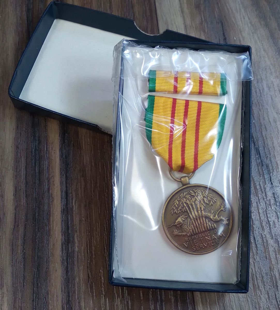 Original Vietnam War U.S. GI Issue Service Medal Set 3 Bronze - Foto 11