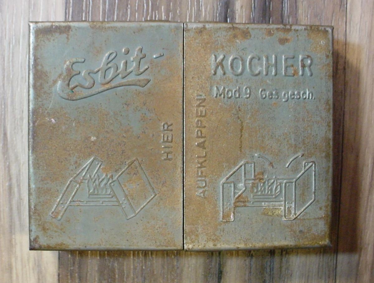 SOLD - WWII GERMAN ARMY ESBIT COOKING STOVE, Item #3407