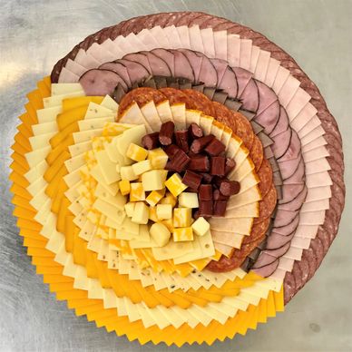 Meat and Cheese platter available from the meat market at F & D Meats in Virginia MN