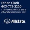 Business card for Ethan Clark, Allstate insurance agent.