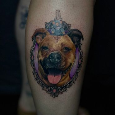 custom dog portrait mayhem tattoo salem nh
