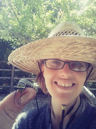 Nalani, Fruitmommy holding a monarch caterpillar