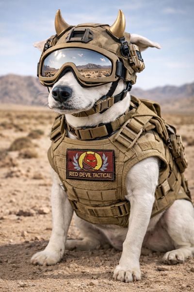 Tactical White Dog
