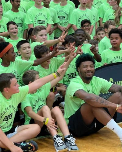 Puma Marcus Smart DPOY Academy Basketball Camp T Shirt Boston Celtics Size S