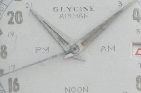 Vintage Glycine Airman AM/PM watch