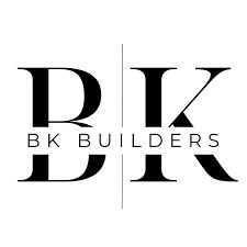 BK Builders logo with bold letters divided by a vertical line.