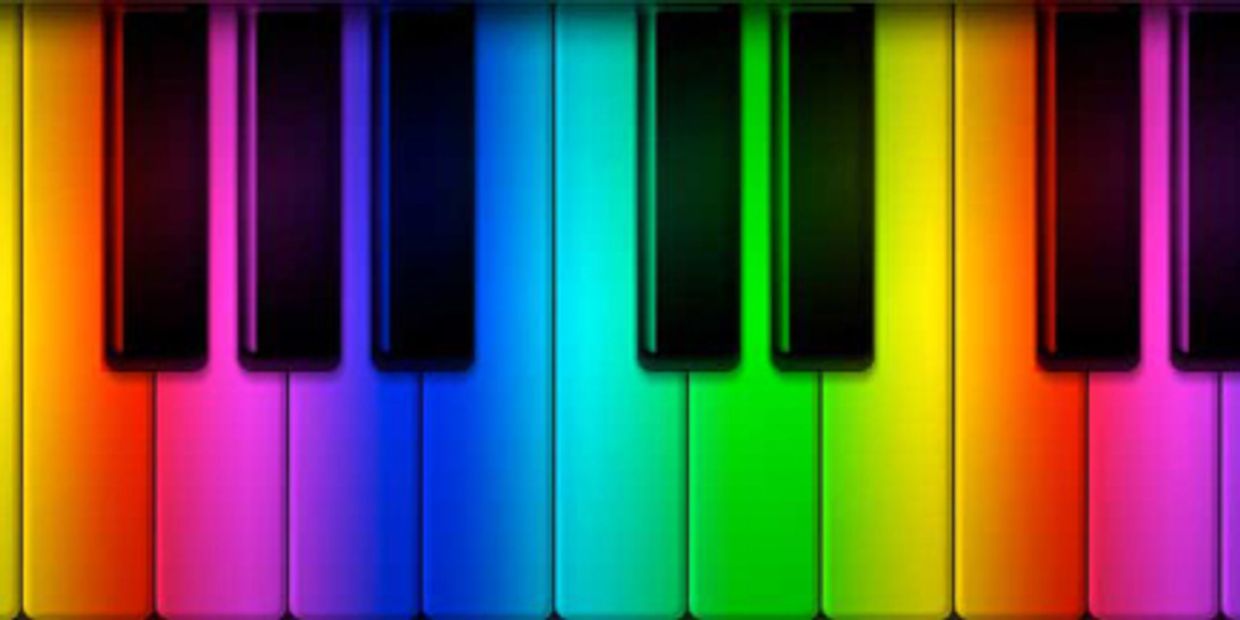  colourful keyboard or piano keys