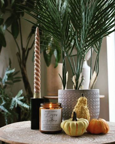 8oz Lemongrassand Sweet Orange,soy wax candle in Amber Jar 
