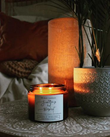 16 oz, 3 wick candle Sweet Orange and Bergamot essential oil 