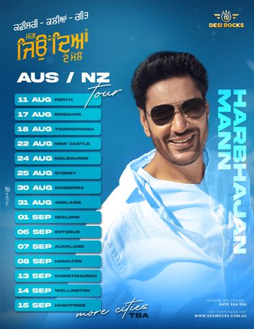 DESI ROCKS Jag Jeondeyan De Mele  by the legend Harbhajan Mann.
Tickets at www.DesiRocks.com.au