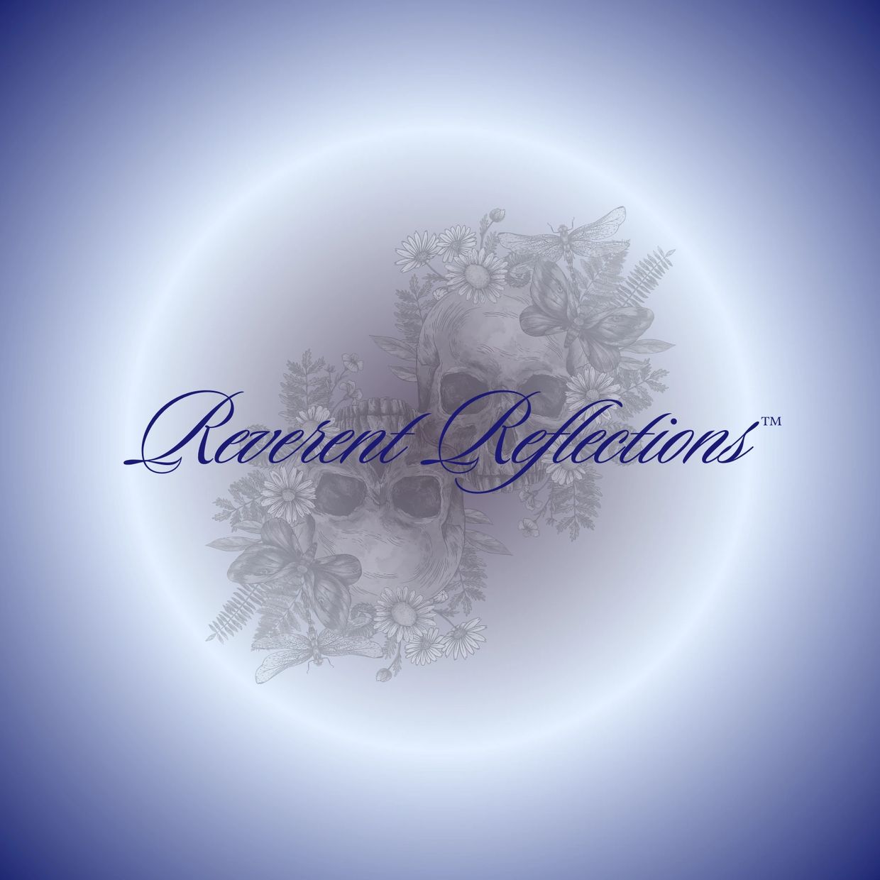 Elegant logo with skulls, flowers, and "Reverent Reflections" text.