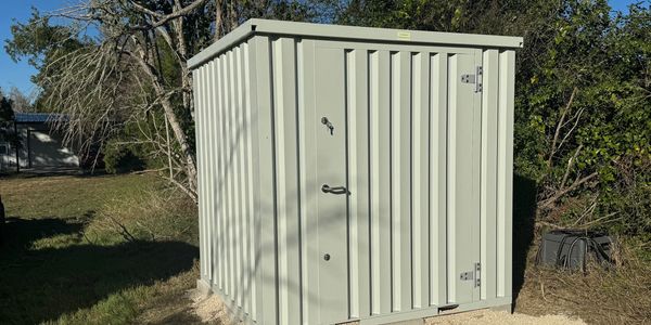 Powder Coated Well Shed installed