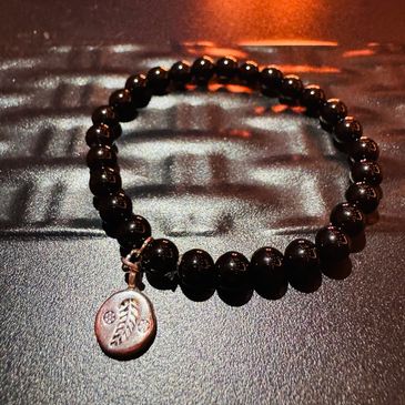 Black Oynx beaded bracelet