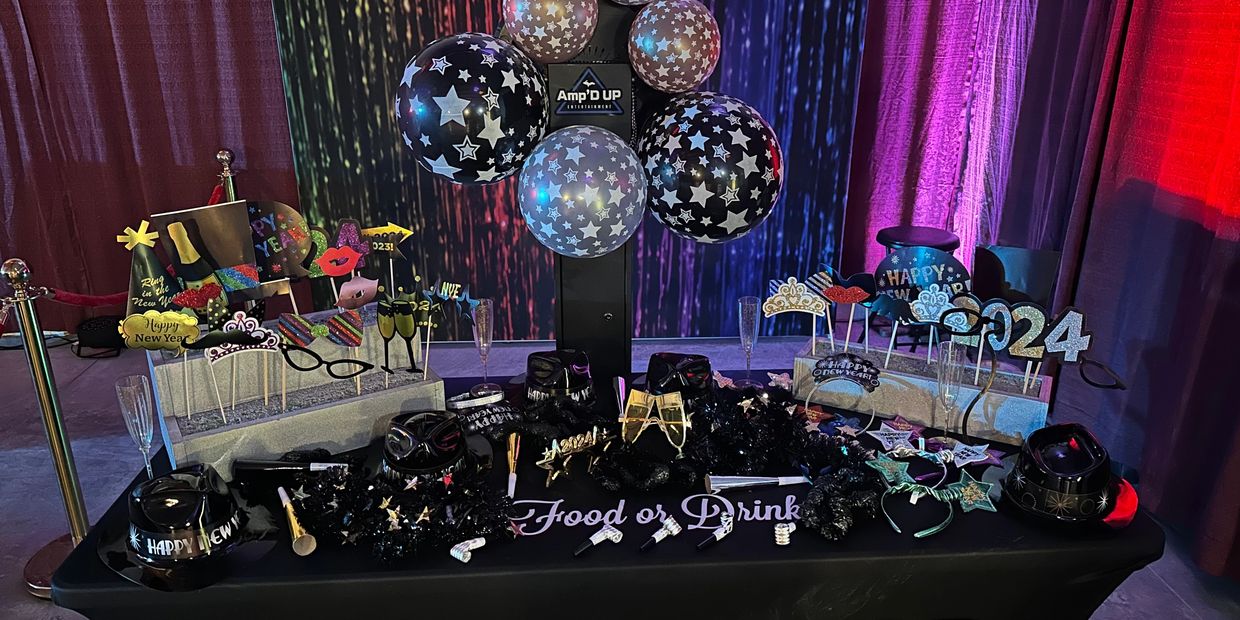 Photo Booth props table