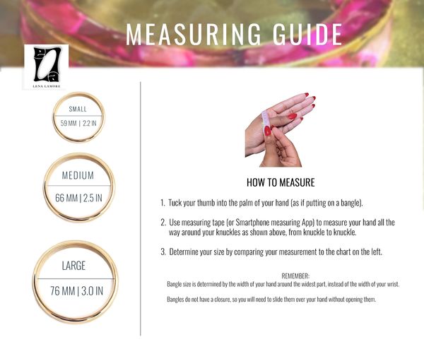 Measure your wrist to determine bangle size