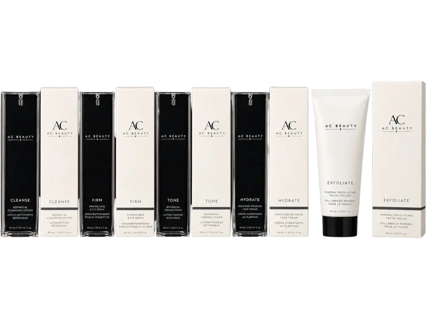 A selected skin care set for combination, normal, and dry skin with moisturizer options available.