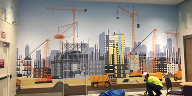 Wall mural, wall graphics, wall wraps, environmental graphics, decor, wide-format printing