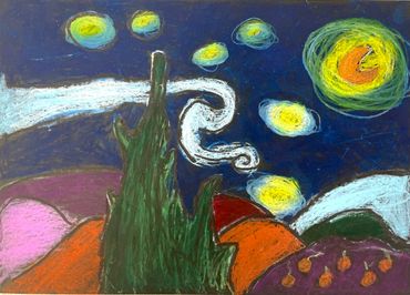 October twist on Van Ghogh's starry night.