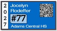 Jocelyn Rodeffer Adams Central HS Softball