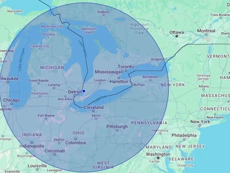 500 Km/310 Mile Range 