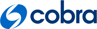 Logotipo de Cobra con símbolo y texto.