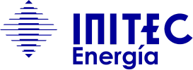 Logotipo de Initec Energía en azul.