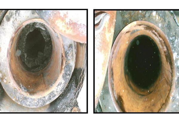 Chimney Cleaning before and after