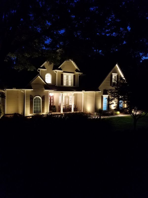 Peachtree City Outdoor Illumination, Up Lights, Path Lights, Gutter Mounted Lights, Sconce Lights