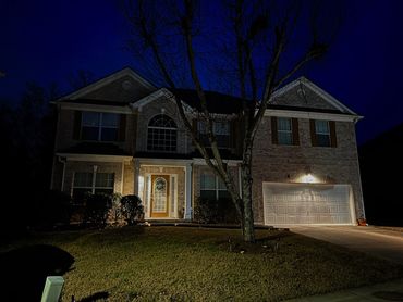 3-Sided home illumination in Atlanta, Georgia. KS Outdoor Lighting. www.ksoutdoorlighting.us 