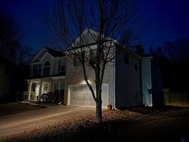 3-Sided home illumination in Atlanta, Georgia. KS Outdoor Lighting. www.ksoutdoorlighting.us 