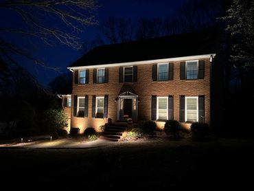 2-Sided home illumination. Douglasville, Georgia, KS Outdoor Lighting, www.ksoutdoorlighting.us 