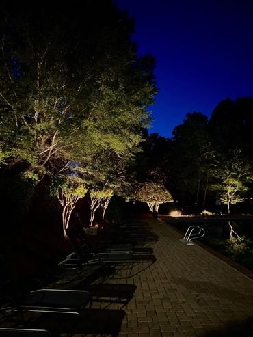 Kensington Pool, Douglasville, GA, LED Up Lighting, www.ksoutdoorlighting.us 