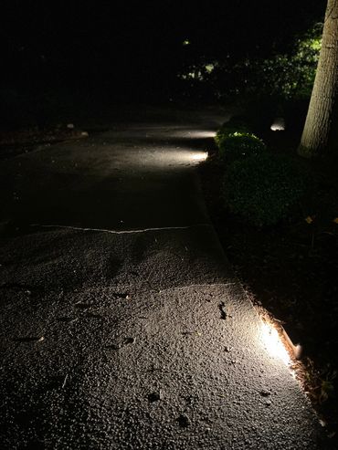 Architectural and landscape lighting  - Downtown Douglasville, GA. Up Lights, Driveway Lights, LED. 