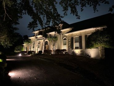 Architectural and landscape lighting  - Downtown Douglasville, GA. Up Lights, Driveway Lights, LED. 