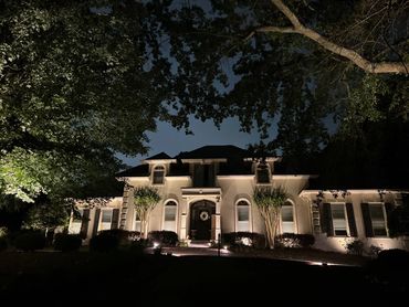 Architectural and landscape lighting  - Downtown Douglasville, GA. Up Lights, Driveway Lights, LED. 