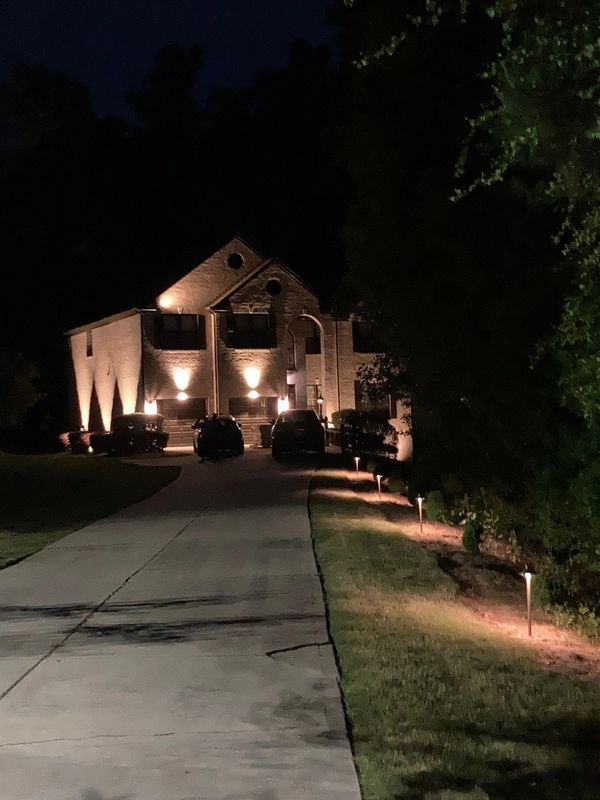 Integrated LED Up Lights, Landscape Lights, Atlanta, GA. 