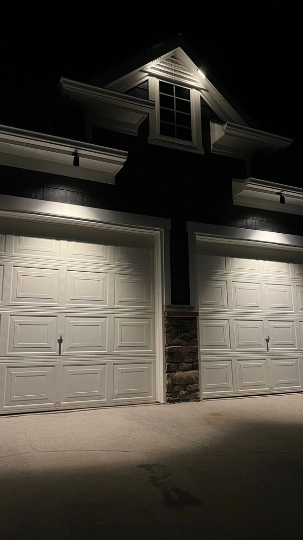 Down Lighting on Garage Doors