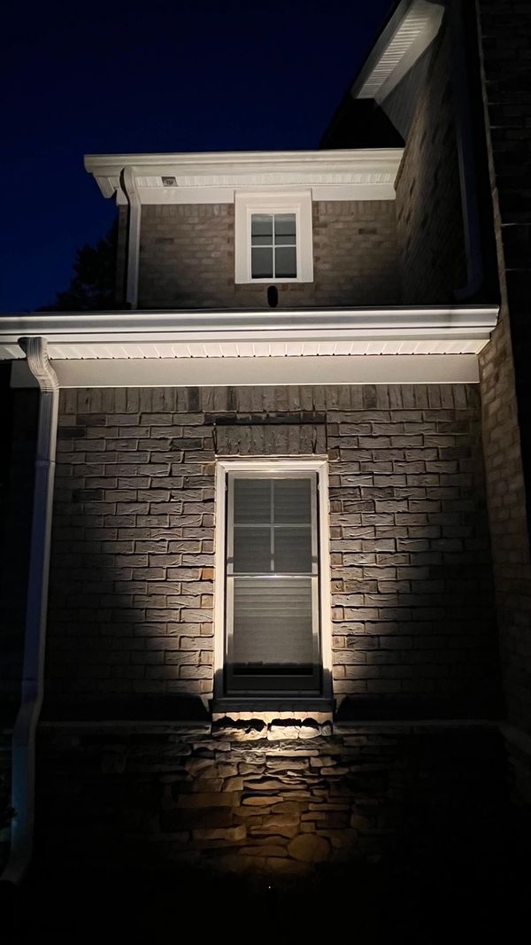 2nd Story Gutter mounted lights, KS Outdoor Lighting, Douglasville, GA